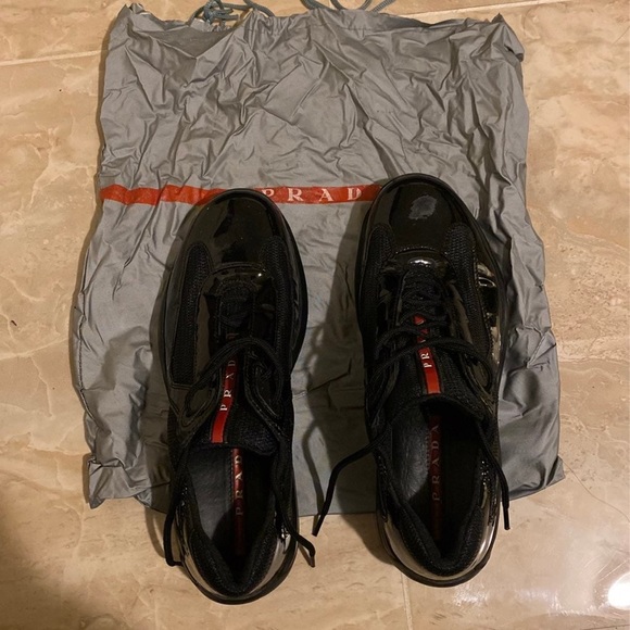 Authentic Prada Patent Leather Sneakers - Picture 1 of 4